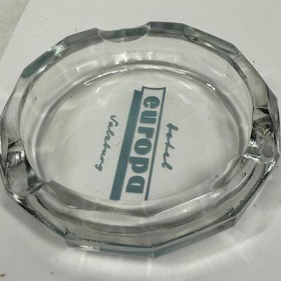 Vintage Clear Glass Ashtray - Hotel Europa Salzburg Austria