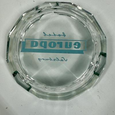 Vintage Clear Glass Ashtray - Hotel Europa Salzburg Austria