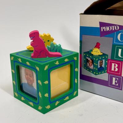 Wood Frame Photo Cube, new in box