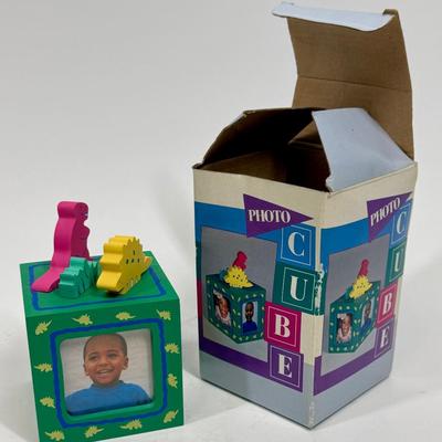 Wood Frame Photo Cube, new in box