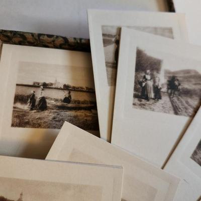 Sale Photo Thumbnail #210: This auction lot is for a sweet box of Vintage Dutch Miniature Prints.  These little prints could be used for so many purposes.  There are at least 22 cards in the box - the top card in each stack has darkened from age, the remainder are quite nice.  Wher