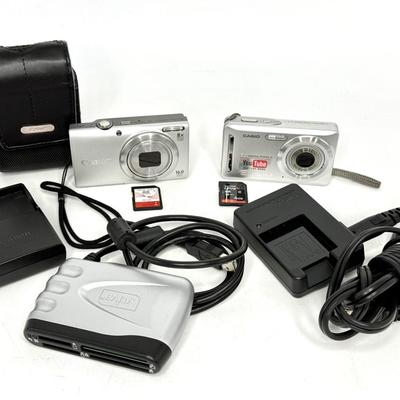 Digital Camera Bundle - Canon and Casio Cameras Plus Card Reader