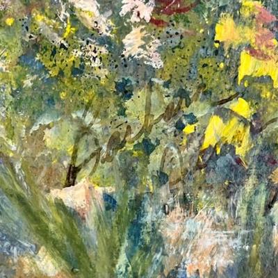Originial Ol Painting "Evening Stroll" By Artist Barbara Jean