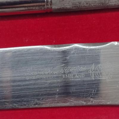 Lewis Rose & Co Sheffield, England Stag Handle Carving Set