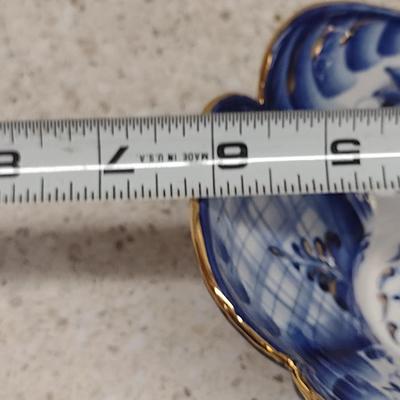 Gzhel Russian Porcelain Bowl with Spoon