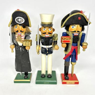 Set of 3 Nutcrackers - 2 Pirates and a Captain