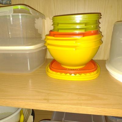 Collection of Plastic Storage Containers