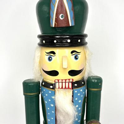 Large Green Nutcracker - Over a Foot and a Half Tall