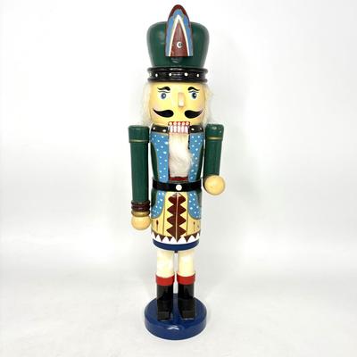 Large Green Nutcracker - Over a Foot and a Half Tall