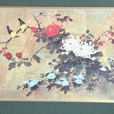 Asian Floral Framed Print