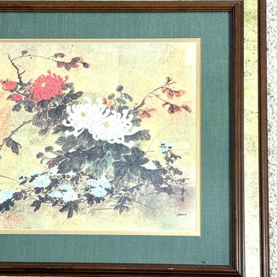 Asian Floral Framed Print