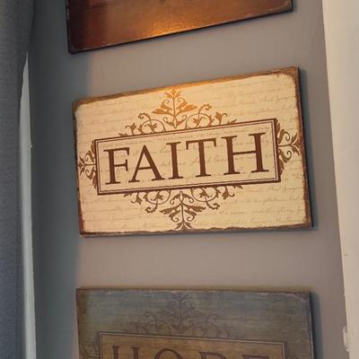 Love Faith and Hope Signs