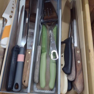 Collection of Cutlery, Utensils, and Kitchen Gadgets