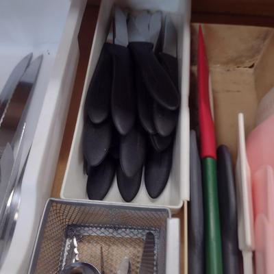 Collection of Cutlery, Utensils, and Kitchen Gadgets