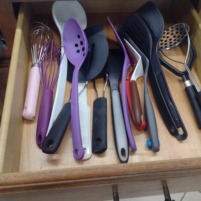 Collection of Cutlery, Utensils, and Kitchen Gadgets