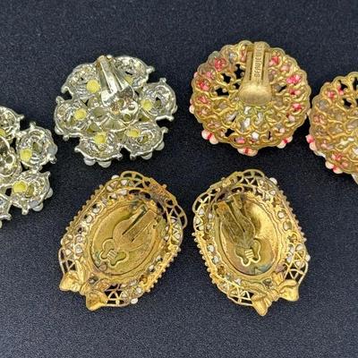 3 pairs of 1950’s-60’s Clip On Earrings