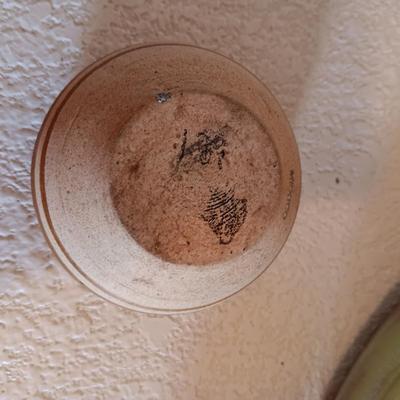 FRANKOMA DUCK AND 2 SMALL CLAY POTS
