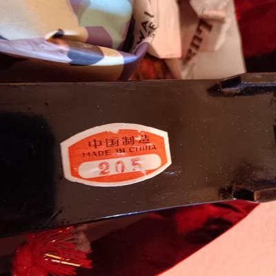 CLOISONNE VASE AND SMALL BOWL, GORGEOUS SATSUMA VASE AND A CARVED CORK DIORAMA