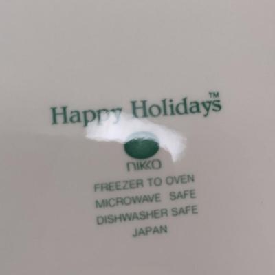Pair of Christmas Platters- Cuthbertson and Happy Holidays