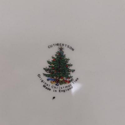 Pair of Christmas Platters- Cuthbertson and Happy Holidays