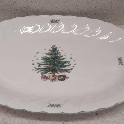 Pair of Christmas Platters- Cuthbertson and Happy Holidays