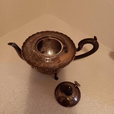 STERLING SILVER TEAPOT WITH CREAM AND SUGAR SET 462g
