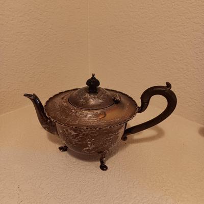 STERLING SILVER TEAPOT WITH CREAM AND SUGAR SET 462g
