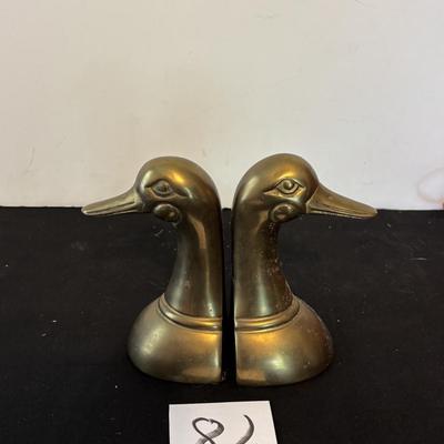 Brass Duck Book Ends