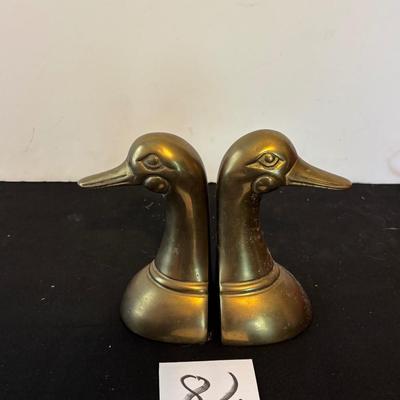 Brass Duck Book Ends