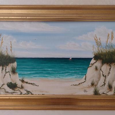 Original Painting on Canvas by Mia Yates- Approx 35 1/2" x 20 1/2"