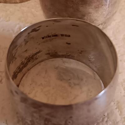 6 STERLING SILVER NAPKIN RINGS 89.45g
