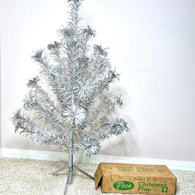 Vintage Peco 4’ Aluminum Christmas Tree with Original Box