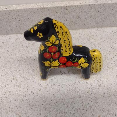 Hand Painted Russian Lacquered Horse