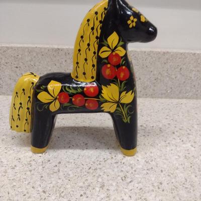 Hand Painted Russian Lacquered Horse