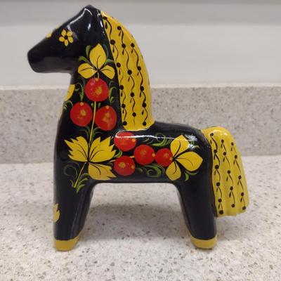 Hand Painted Russian Lacquered Horse