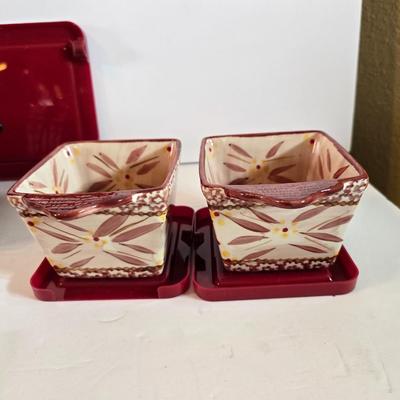 Temptations Old World Red 7-Piece Baker & Serving Set with Trivet