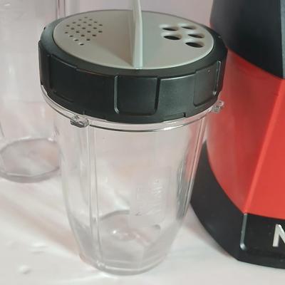 Ninja Auto-iQ Personal Blender System – Red with 4 Cups & Lids