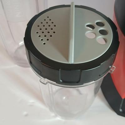 Ninja Auto-iQ Personal Blender System – Red with 4 Cups & Lids
