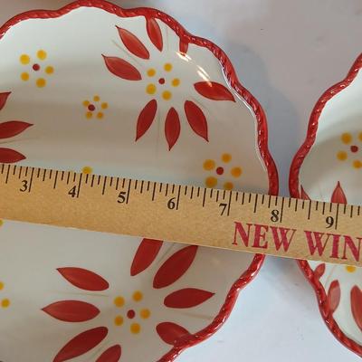 Temp-tations Old World Red 16-Piece Ceramic Dinnerware Set – Plates, Bowls & Mugs