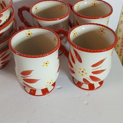 Temp-tations Old World Red 16-Piece Ceramic Dinnerware Set – Plates, Bowls & Mugs