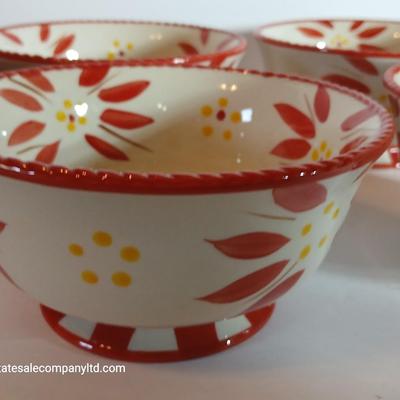 Temp-tations Old World Red 16-Piece Ceramic Dinnerware Set – Plates, Bowls & Mugs