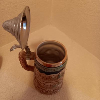 2 WESTERN GERMANY STEINS AND A MUSICAL STEIN