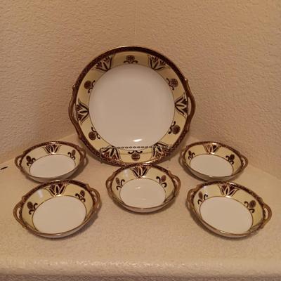 BEAUTIFUL SERVING BOWL AND SINGLE BOWLS