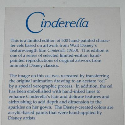 “Cinderella” Walt Disney Cel (2-DZ)