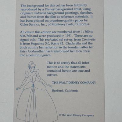“Cinderella” Walt Disney Cel (2-DZ)