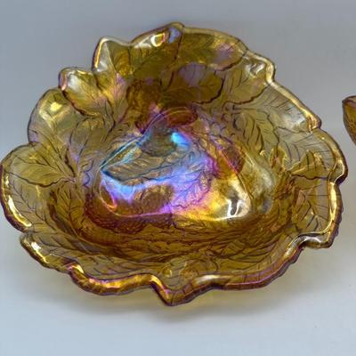 Antique Marigold Carnival Glass