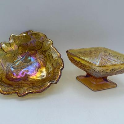 Antique Marigold Carnival Glass