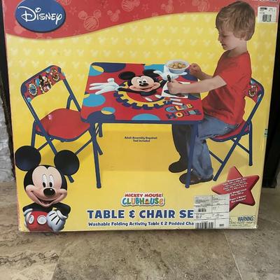Disney Mickey Mouse Children's Folding Table and Chairs in Box