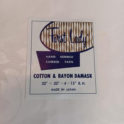 HANKIES, TEA TOWELS, DAMASK TABLECLOTH AND LINEN NAPKINS