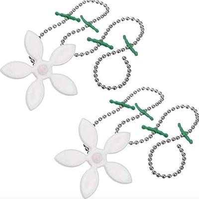 2 Pack Flower Shape Shower Drain, Hair Filter Chain Hook - Catcher Strainer Hair Snare for Bathroom, Kitchen, Bathtub